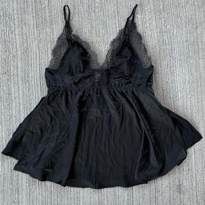 Victoria’s Secret black lingerie slip top